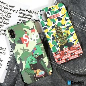 SUP AAPE BAPE Camo Shark Hoodie iPhone Case